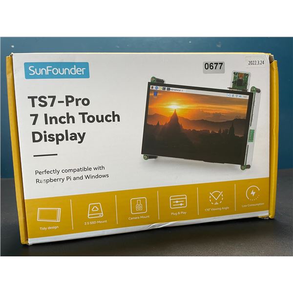 Lot of 1 Sunfounder TS7-Pro 7-Inch Touch Display for Raspberry Pi