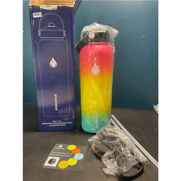 Lot of 1 Sendestar Double Wall Stainless Steel Insulated Water Bottle - Large 1.2L (40oz)