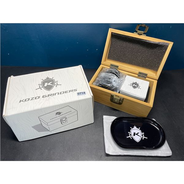 Lot of 1 Kozo Grinder/Stash Box Set w/ Rolling Tray