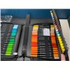Image 2 : Lot of 1 Dual-Tip Artist Marker Set w/ Zipper Case - 120PCS/Colours - Brand New!