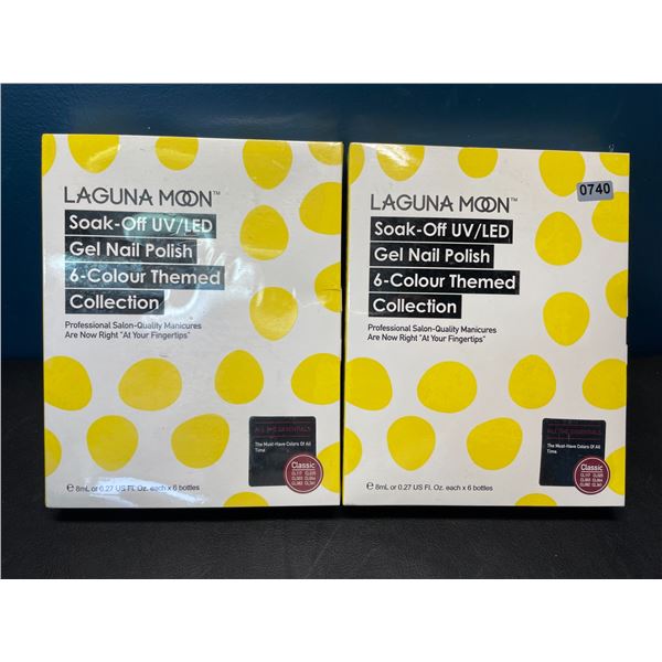 Lot of 2 Laguna Moon 6-Colour Gel Nail Polish Sets - New Sealed