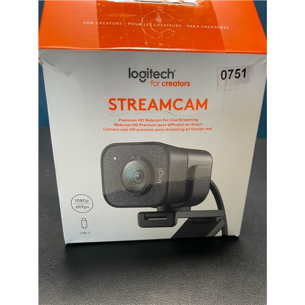 Lot of 1 Logitech for Creators StreamCam - Premium HD Webam for Live Streaming