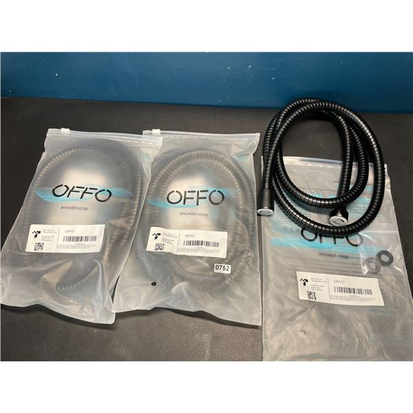 Lot of 3 Premium Stainless Steel Shower Hoses - 60inch
