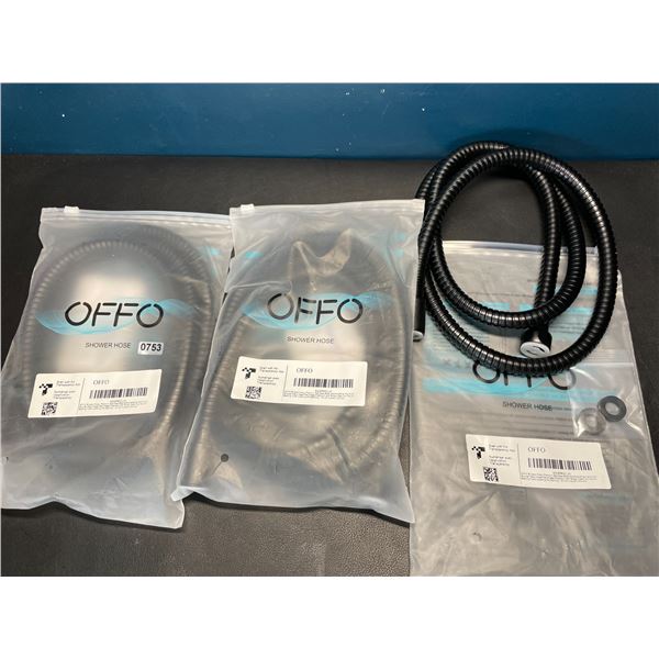 Lot of 3 Premium Stainless Steel Shower Hoses - 60inch