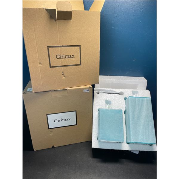 Lot of 2 Boxes of Girimax Glass LED Flameless Candles - 2PCS per box/4 Total (Blue & Purple)