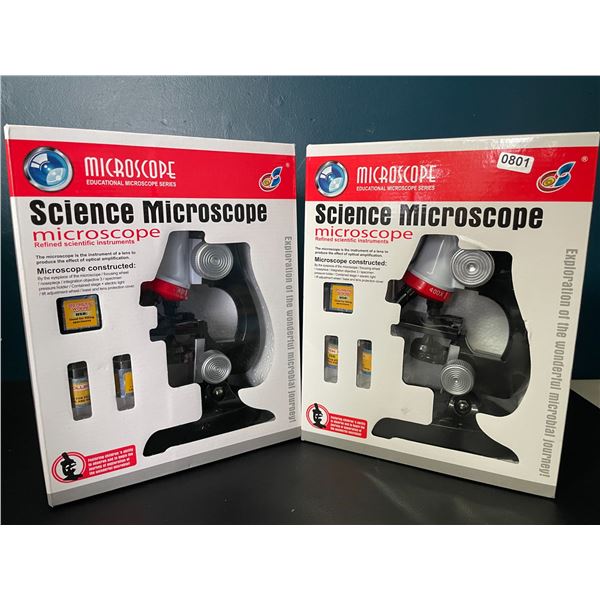 Lot of 2 Kid's Science Microscope Kits - 1200X Magnification - Educational Microscopes - Brand New!