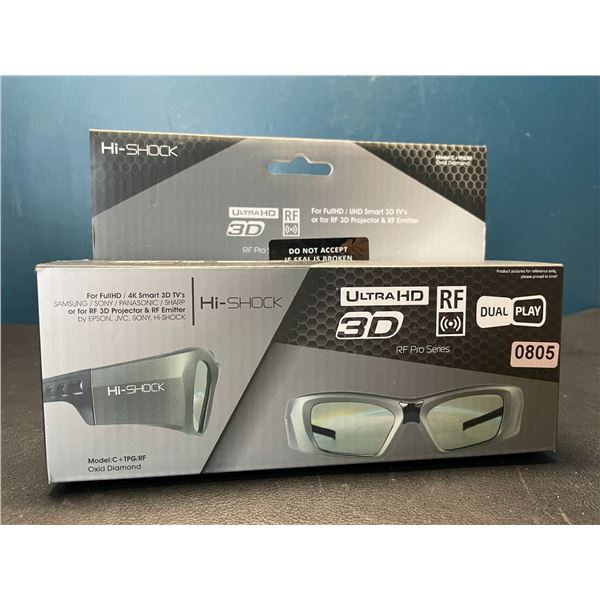 Lot of 1 Hi-Shock Oxid Diamond Ultra HD Universal 3D Active Glasses for Projectors & 3D TV's - New!