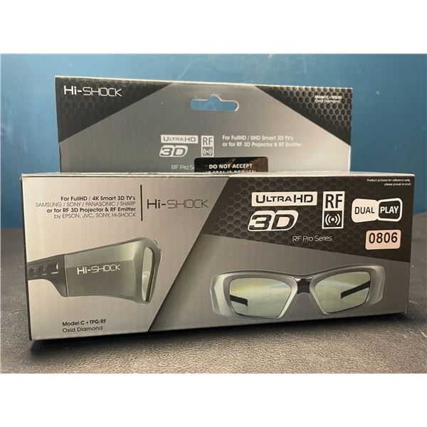 Lot of 1 Hi-Shock Oxid Diamond Ultra HD Universal 3D Active Glasses for Projectors & 3D TV's - New!
