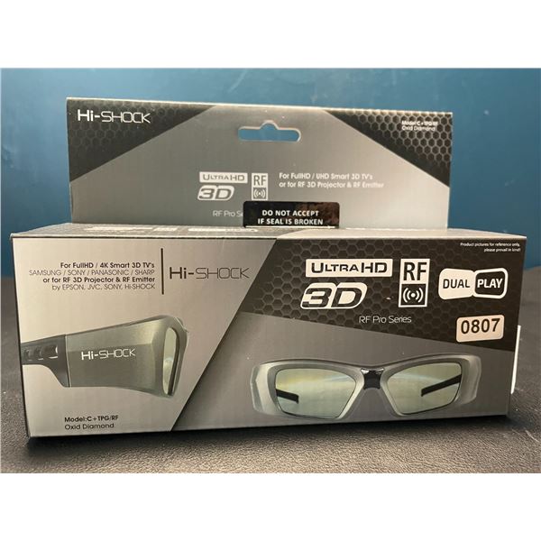 Lot of 1 Hi-Shock Oxid Diamond Ultra HD Universal 3D Active Glasses for Projectors & 3D TV's - New!