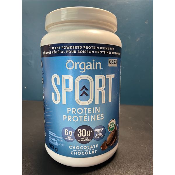 Lot of 1 Tub of Orgain Sport Protein Pwoder - Chocolate - 912g