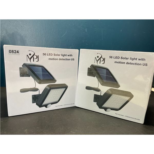 Lot of 2 LED Solar Lights w/ Motion Sensor Detection - New Sealed!