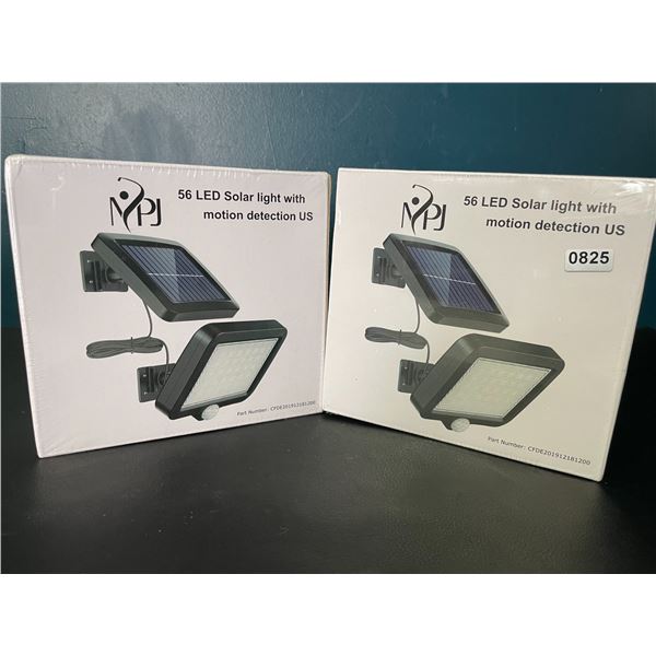 Lot of 2 LED Solar Lights w/ Motion Sensor Detection - New Sealed!