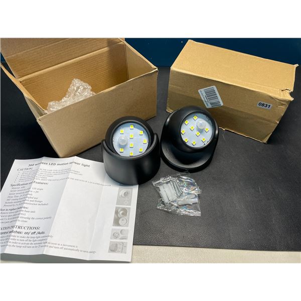 Lot of 2 Boxes of Wireless LED Motion Sensor Lights - 2 Per Box/4 Total - Brand New!