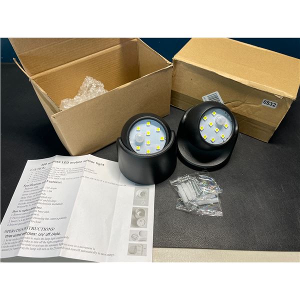 Lot of 2 Boxes of Wireless LED Motion Sensor Lights - 2 Per Box/4 Total - Brand New!