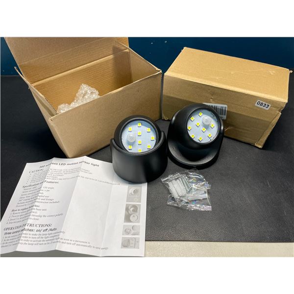 Lot of 2 Boxes of Wireless LED Motion Sensor Lights - 2 Per Box/4 Total - Brand New!