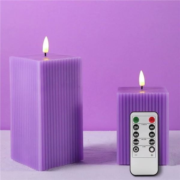 Lot of 2 Boxes of Girimax Glass LED Flameless Candles - 2PCS per box/4 Total