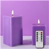 Image 1 : Lot of 2 Boxes of Girimax Glass LED Flameless Candles - 2PCS per box/4 Total