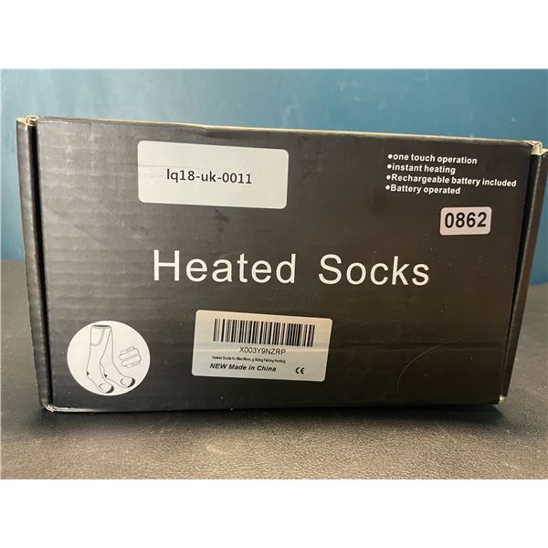 Lot of 1 Pair of Electric Heated Socks w/ Powerbanks - Brand New!