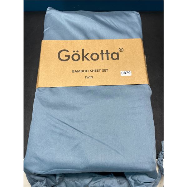 Lot of 1 Gokotaa Bamboo Sheet Set - Twin Size - Blue