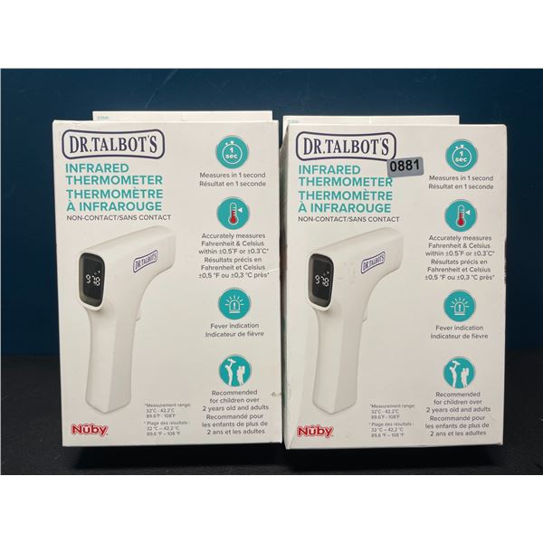 Lot of 2 Dr.Talbot's Nuby Infrared Non-Contact Thermometers