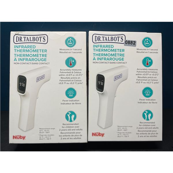 Lot of 2 Dr.Talbot's Nuby Infrared Non-Contact Thermometers