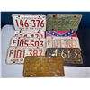Image 1 : Lot of 9 Assorted Vintage License Plates - Used