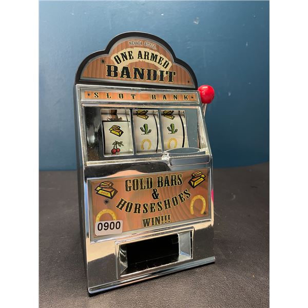 Lot of 1 Mini One-Armed Bandit Slot Machine Toy - Used - Works