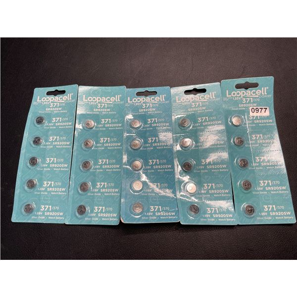 Lot of 5 Multi-Packs of 371/370 Button-Cell Batteries