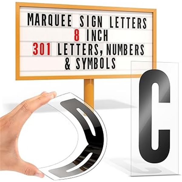 Lot of 1 Box of Houseables 8-Inch Outdoor Sign Letters - Brand New! Over 300PCS