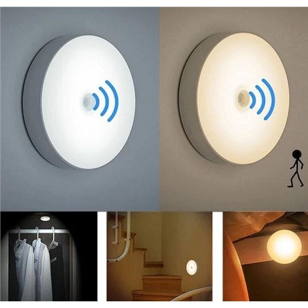 Lot of 2 Boxes of Motion Sensor Lights - 6pcs Per Pack/12 total - Rechargeable - Brand New!