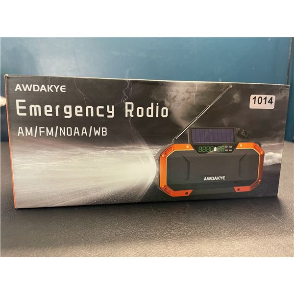 Lot of 1 Emergency Weather Radio - Brand New!