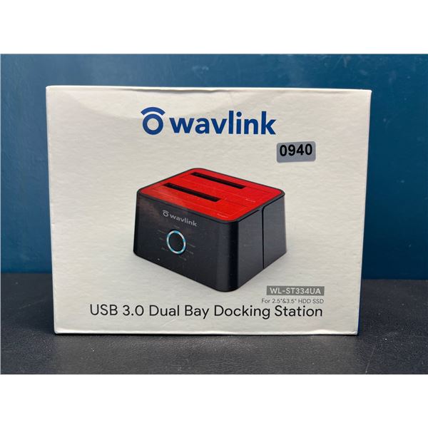 Lot of 1 Wavlink USB 3.0 Dual Docking Station