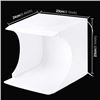Image 4 : Lot of 2 Puluz LED Portable Photo Studio Light Boxes w/ 6 Color Backdrops - Brand New!