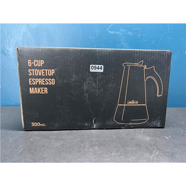Lot of 1 London Sip 6 Cup Stovetop Espresso Maker