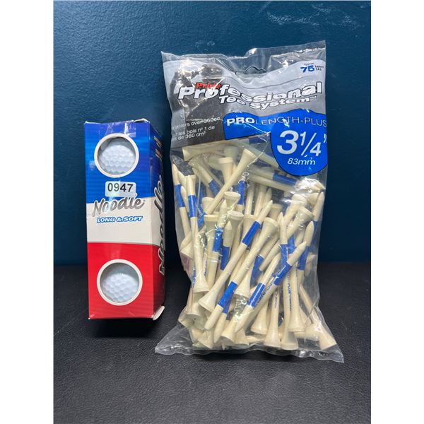 Lot of 2 Golf Accessories - Golf Balls and Tees