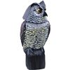 Image 1 : Lot of 3 Life-Like Owl Decoys for Lawns/Gardens - Scares Away Pests, Birds, Critters, etc.