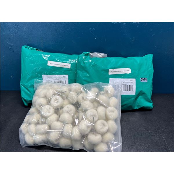 Lot of 3 Packs of Wool Polishing Wheels for Dremels or Grinders