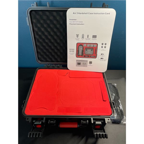 Lot of 1 Hardshell Storage Case for Drones - Pelican Style Case with Adjustable Foam Inserts - New!