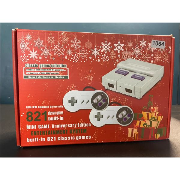 Lot of 1 Mini Game Anniversary Edition Entertainment System - 821 Classic/Retro Video Games Built-In