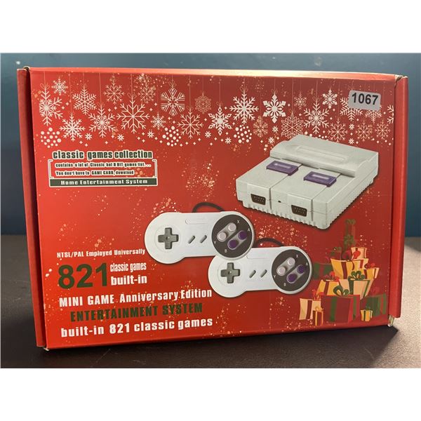Lot of 1 Mini Game Anniversary Edition Entertainment System - 821 Classic/Retro Video Games Built-In