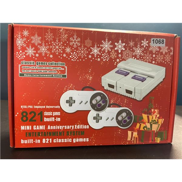 Lot of 1 Mini Game Anniversary Edition Entertainment System - 821 Classic/Retro Video Games Built-In