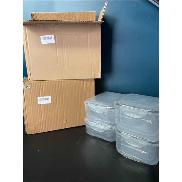 Lot of 2 Plastic Food Storage Container Sets w/ Lids - 12PCS Per Set - Brand New!