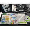 Image 3 : Lot of 2 Nintendo Wii Consoles w/ Games, Controllers, Cords, & Accessories - Used