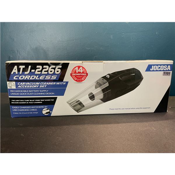Lot of 1 ATJ-2266 Cordless Car Vacuum Cleaner with Accessory Set - Brand New!
