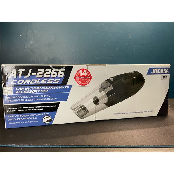 Lot of 1 ATJ-2266 Cordless Car Vacuum Cleaner with Accessory Set - Brand New!