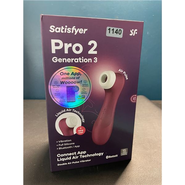 Lot of 1 Satisfyer Pro 2 Generation 3 - Double Air Pulse Vibrator/Sex Toy w/ App Control - Brand New