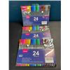 Image 1 : Lot of 3 Multi-Packs of Vitoler Fineliner Pens/Art Pens - 24 Colours Per Pack - Brand New!