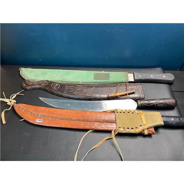 Lot of 3 Assorted Machetes/Sword Style Knives - Used