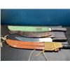 Image 1 : Lot of 3 Assorted Machetes/Sword Style Knives - Used