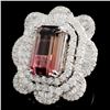Image 1 : 18K Gold Tourmaline & Diam Ring: 8.62ct & 4.56ctw